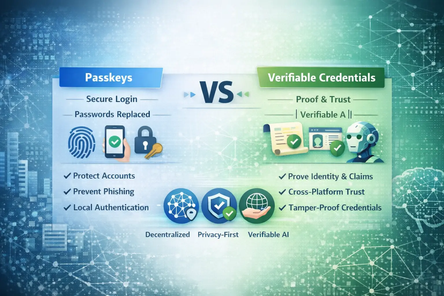 Passkeys vs Verifiable Credentials